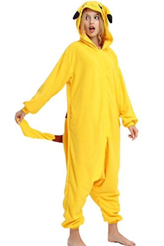 Pijama Feminino Kigurumi Fantasia Cosplay Pelúcia Confortável Macacão com  Capuz Pikachu Amarelo em Promoção na Americanas