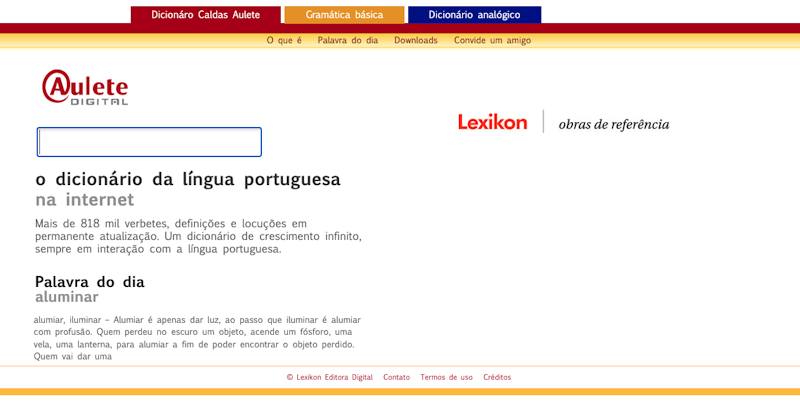 Dicionário Online Caldas Aulete 2