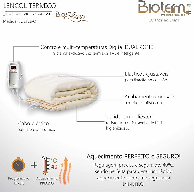 Lençol Térmico Elétrico Digital Solteiro 3