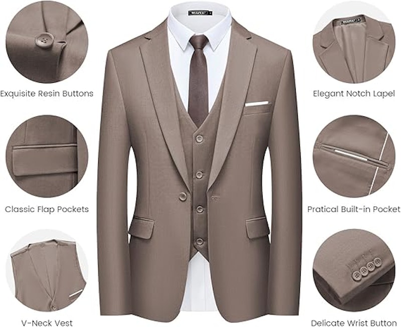 Terno Slim Fit Masculino um Botão 3 Peças Wulful 2
