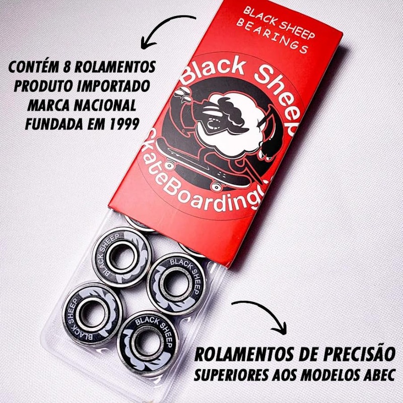 Rolamento para Skate Black Sheep Red 2