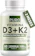PURO NUTRITION Vitamina D3 + K2 2000 UI D3 com 100 mcg de Vitamina K2 MK7 1
