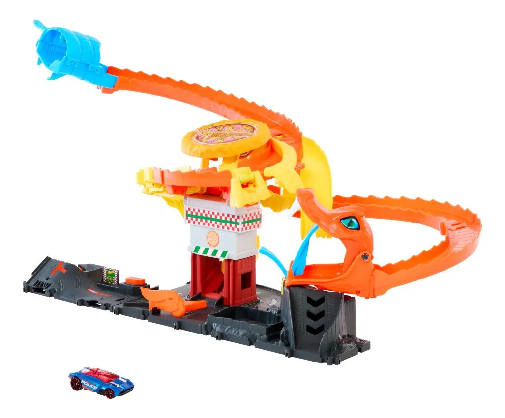 Pista Hot Wheels City Ataque de Cobra vs Pizzaria 2