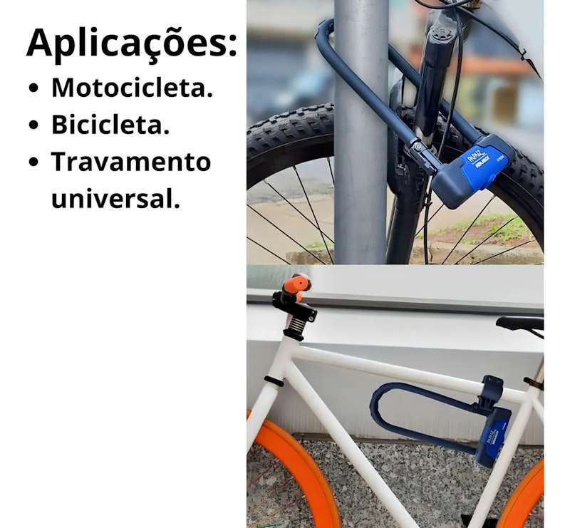 Cadeado Trava Tipo U-Lock UL 10/285 para Bicicleta e Motocicleta Papaiz 2