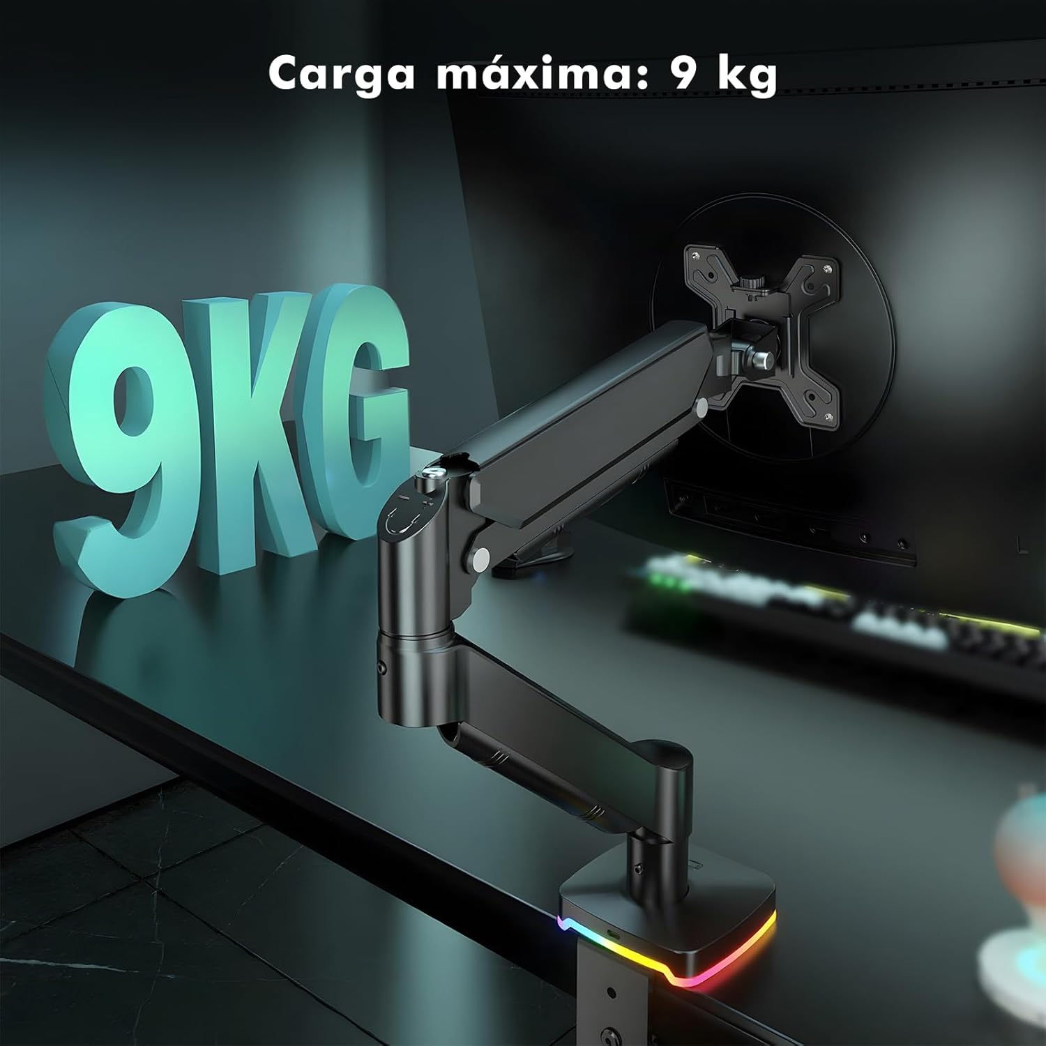 Suporte Gamer para Monitor e RGB com 8 Efeitos de Luz  4