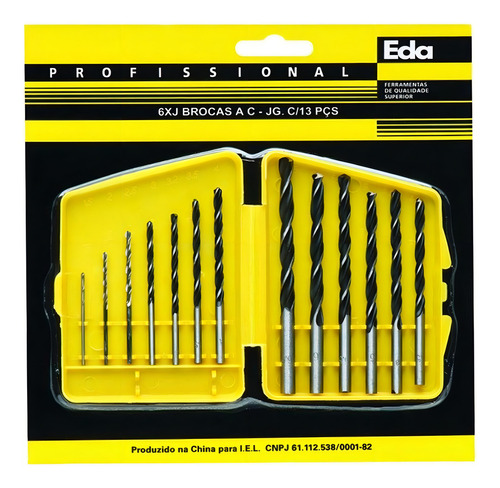Brocas Aço Carbono 13 Peças 3