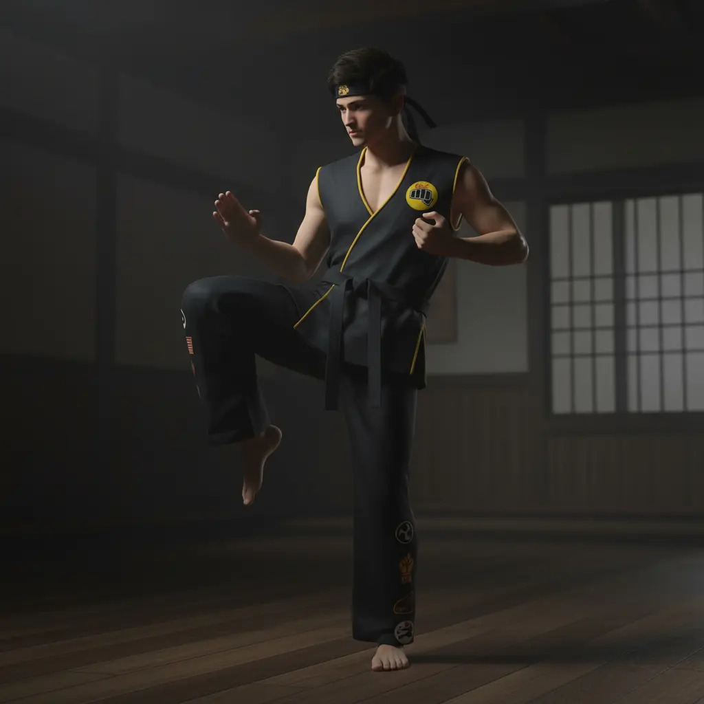 Rubies Conjunto de Fantasia Infantil para Meninos Cobra Kai Karatê 2