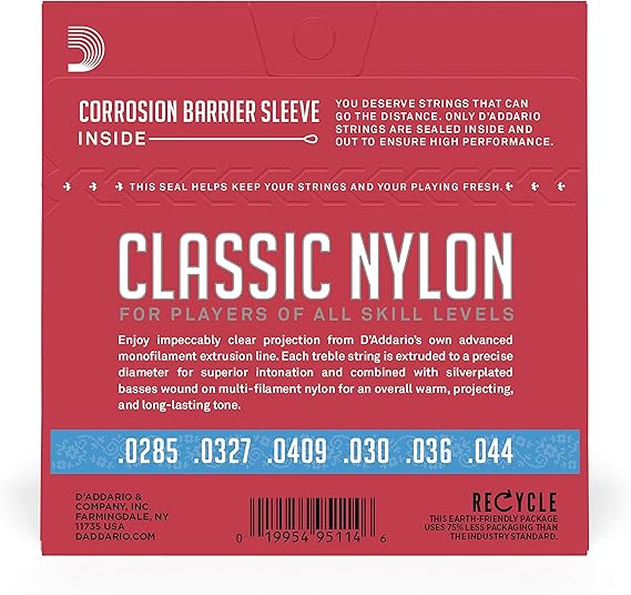 Encordoamento para Violão Nylon D'Addario Classic Student 3