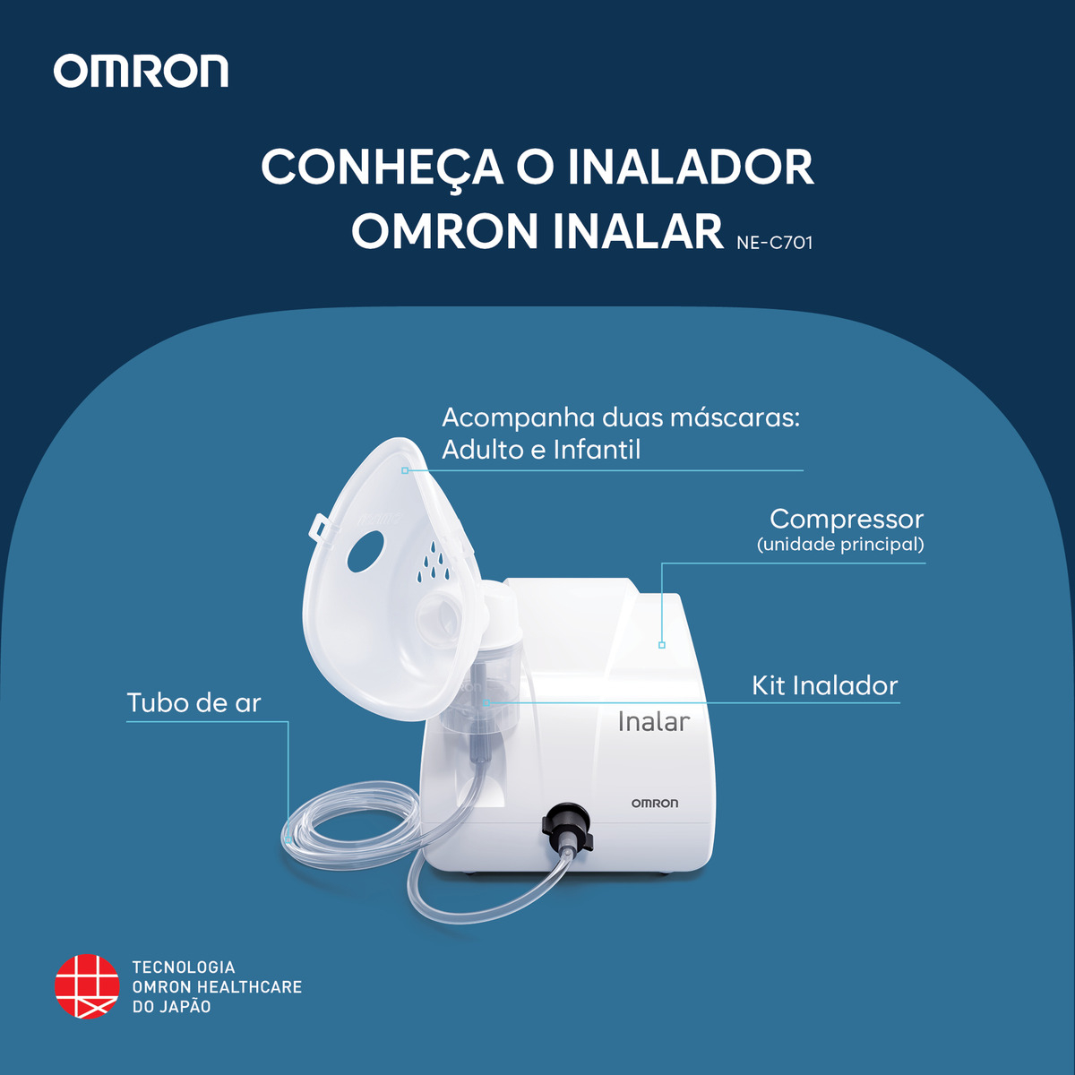 Inalador Compressor Inalar 4
