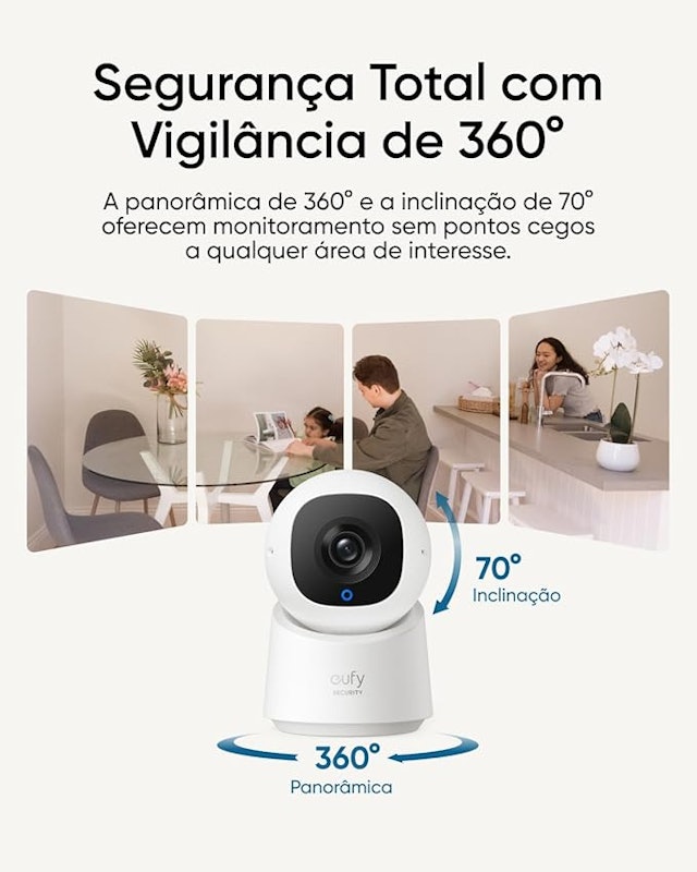 Câmera de Segurança Wi-Fi 360° Eufy 3