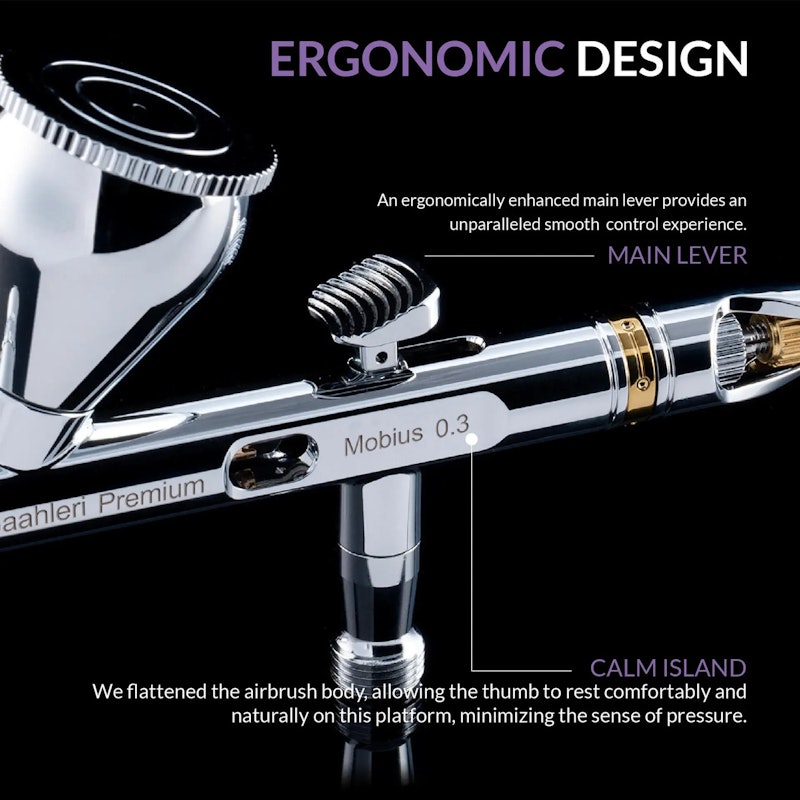 Aerógrafo Gaahleri Premium Series GHPM-Mobius 0.3 mm 2