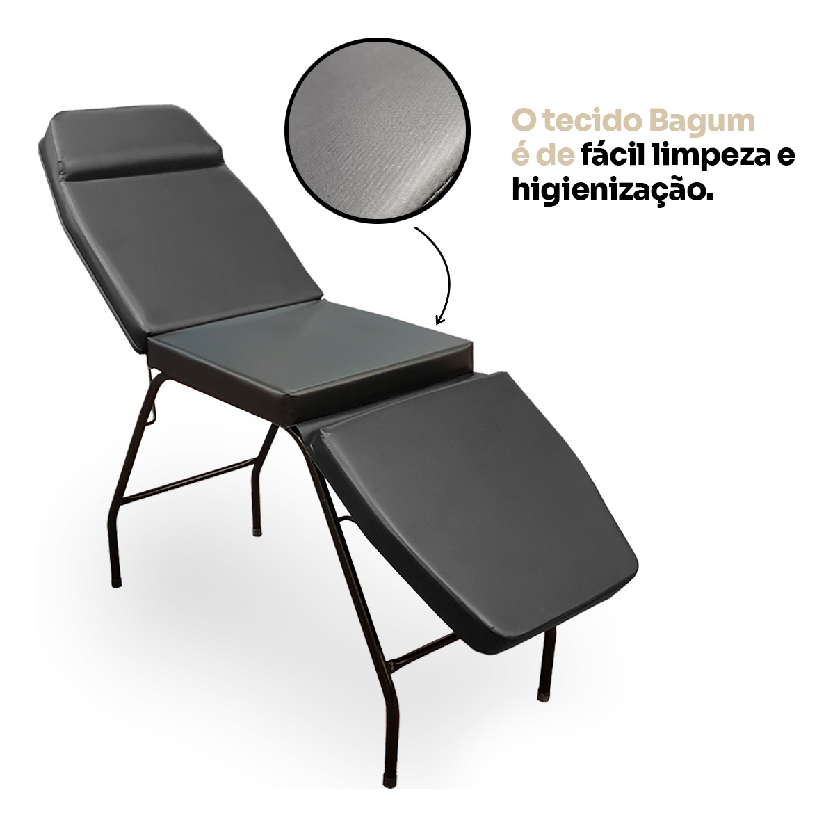 Maca 3 Posições Reclinável Estética Massagem Tattoo Depilação 4