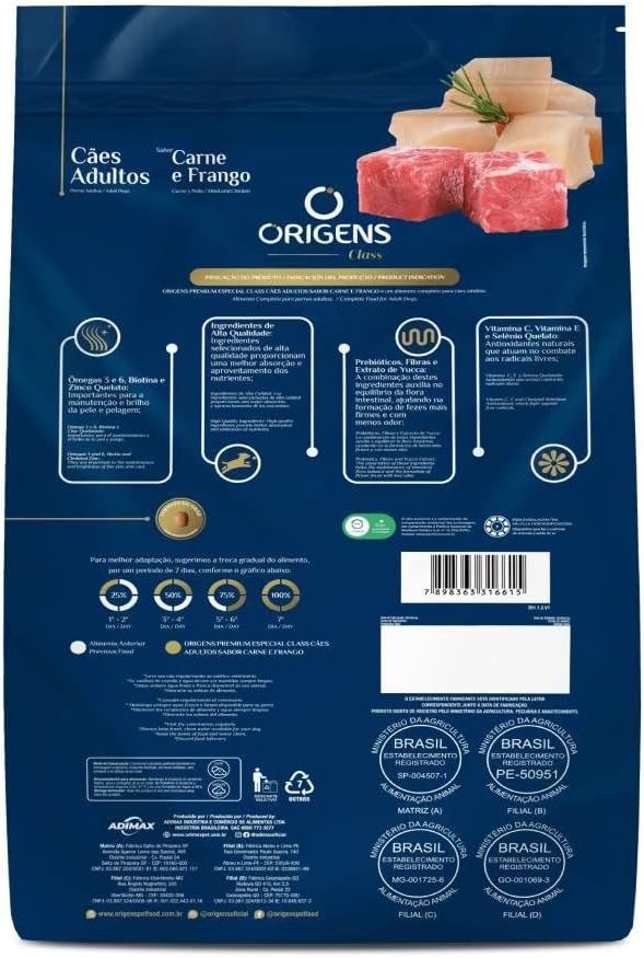 Ração Origens Class Premium Especial 4