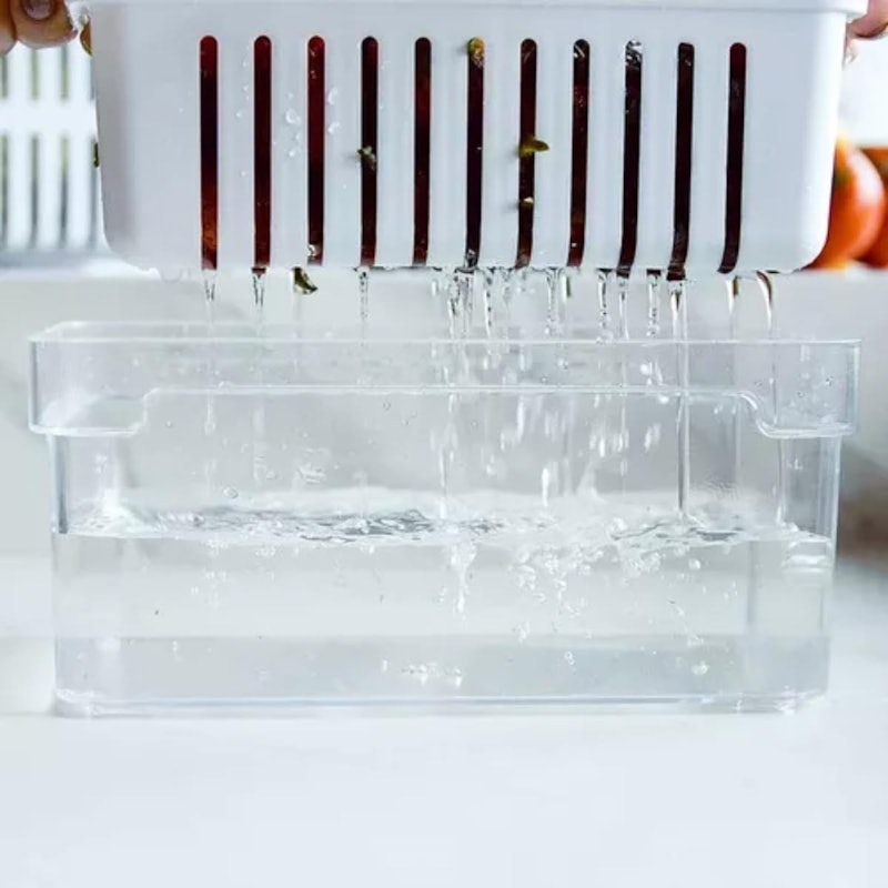 Kit 3 Organizadores Geladeira Âncora Shopp Hermético Acrílico Transparente 4
