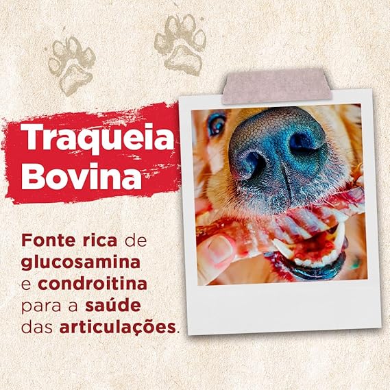 Osso Petisco Traqueia com 3 un 6" para Cães 3