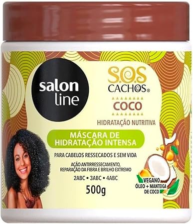 Máscara de Hidratação SOS Cachos Coco Tratamento Profundo 4