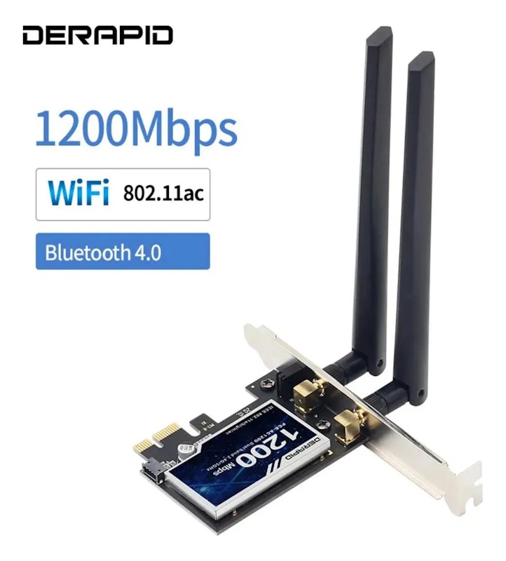 Placa Wi-Fi 1200 Mbps 2.4/5 GHz C Bluetooth 4.0 3