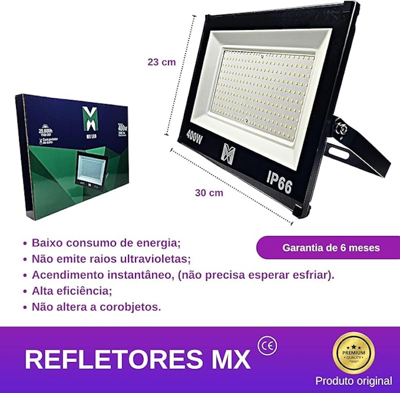 Refletor LED 400 W Holofote à Prova d'Água 3