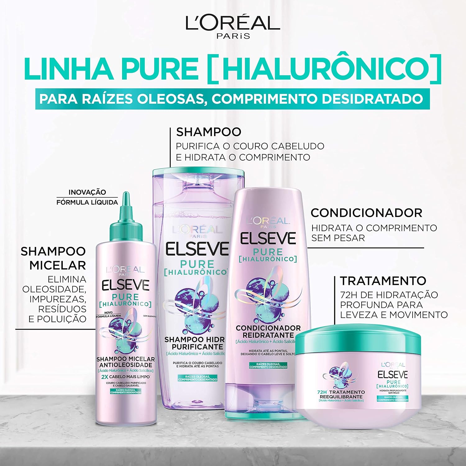 Pure Hialurônico Shampoo Hidra Purificante 5