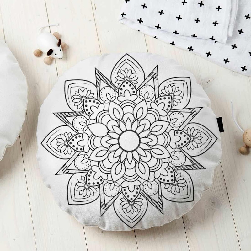 Almofada Redonda Estampada Mandala 1