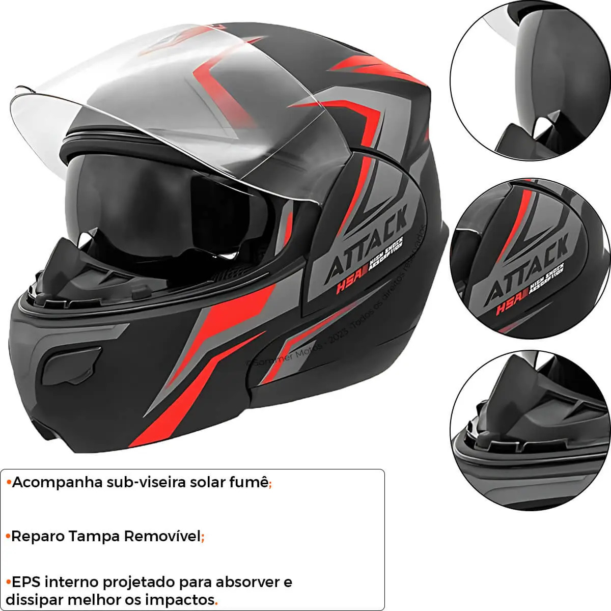 Capacete Escamoteável Pro Tork Attack HSA 4