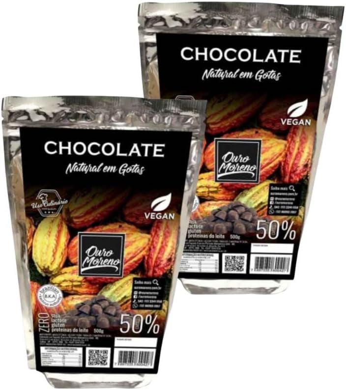 Chocolate 50% Cacau em Gotas sem Lactose Ouro Moreno 2