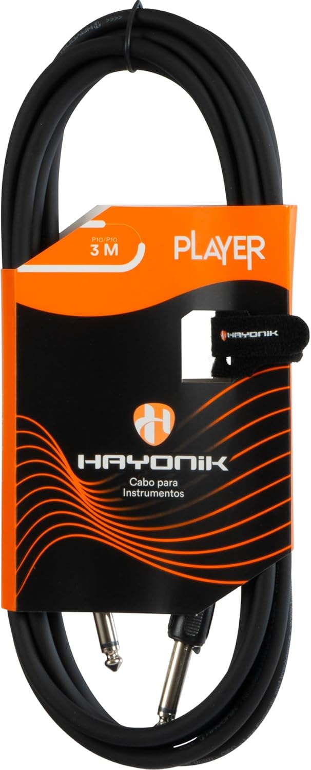 Cabo para Instrumento Hayonik Linha Brasil P10 x P10 3 m 1