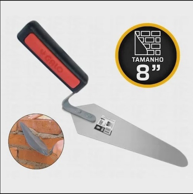Colher de pedreiro em Aço temperado 8" 3