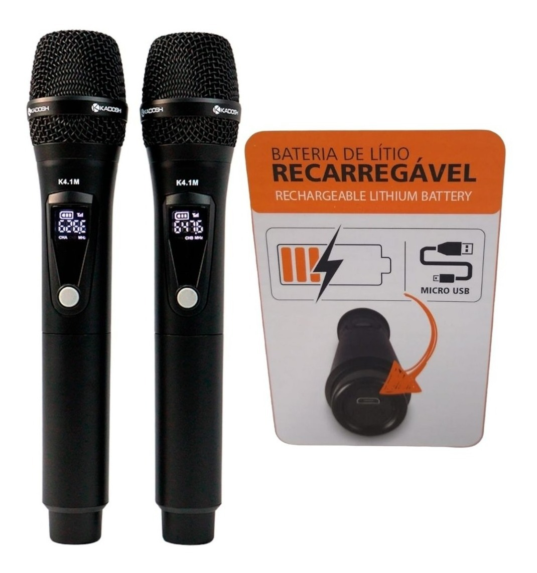 Microfone sem Fio UHF Kadosh 5