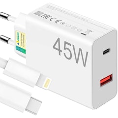 Kit Carregador Turbo 45 W com Cabo Lightning