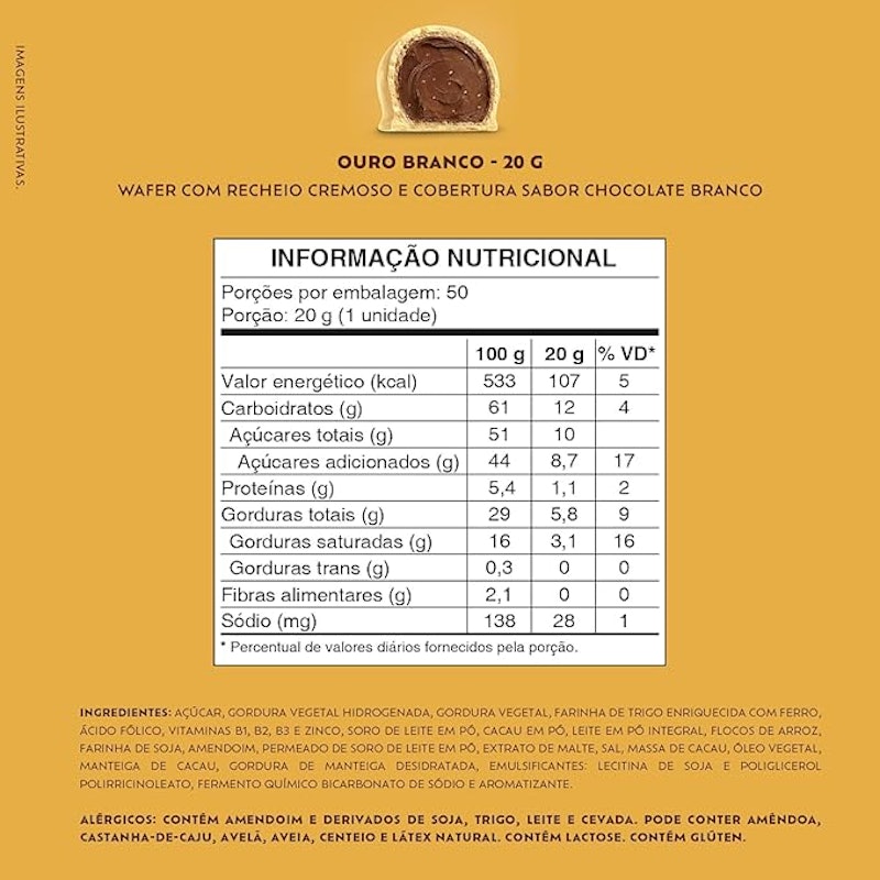 Lacta Chocolate Ouro Branco Pacote 1 Kg 4