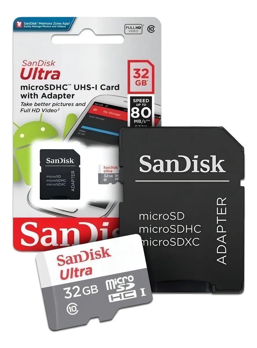 Cartão microSDHC UHS-I com Adaptador 32 GB SanDisk 5
