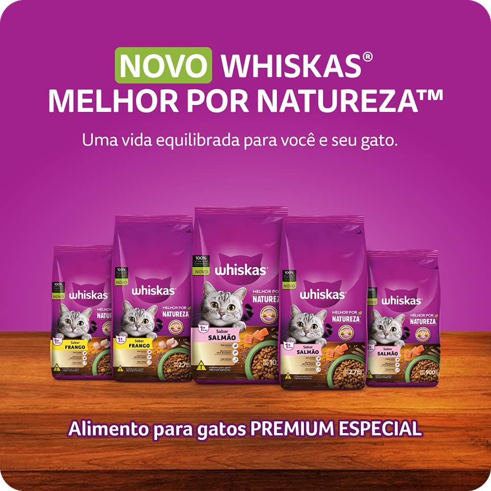 Ração Seca para Gatos Adultos Whiskas® Melhor por Natureza 5