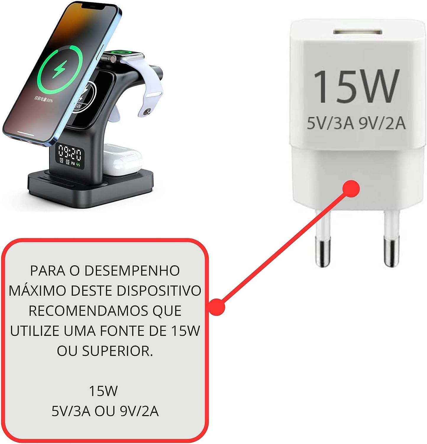 Carregador sem Fio 3 em 1 ABLStore 5
