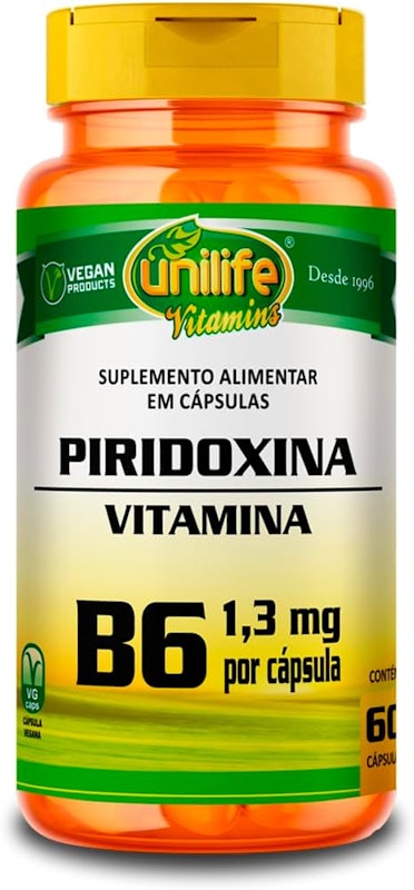 Vitamina B6 - Piridoxina em Cápsulas 500 mg 1