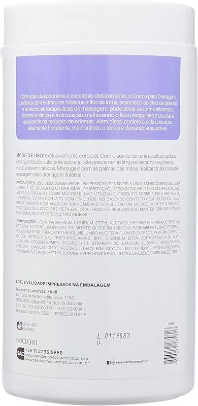 Creme Drenagem Linfática Raavi 2