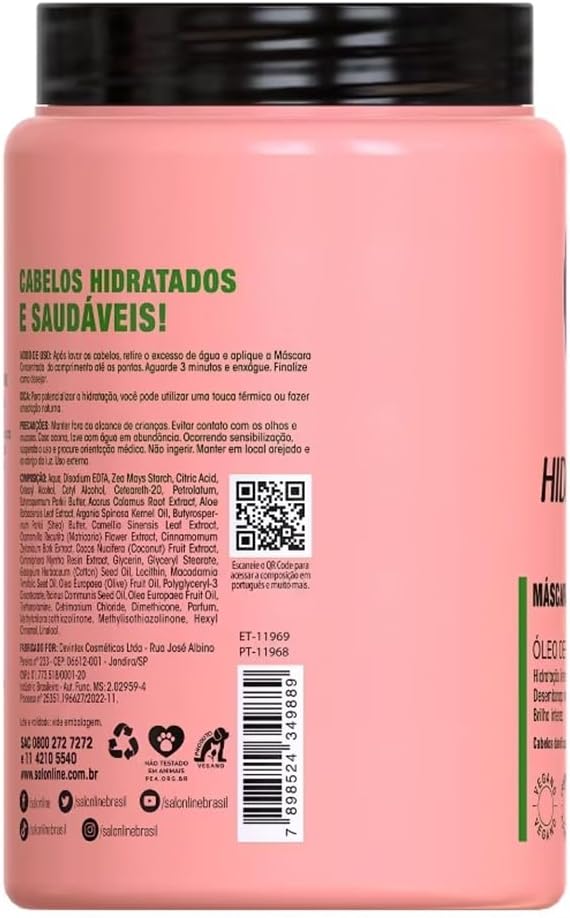 Máscara S.O.S Hidratação Óleo de Rícino 4