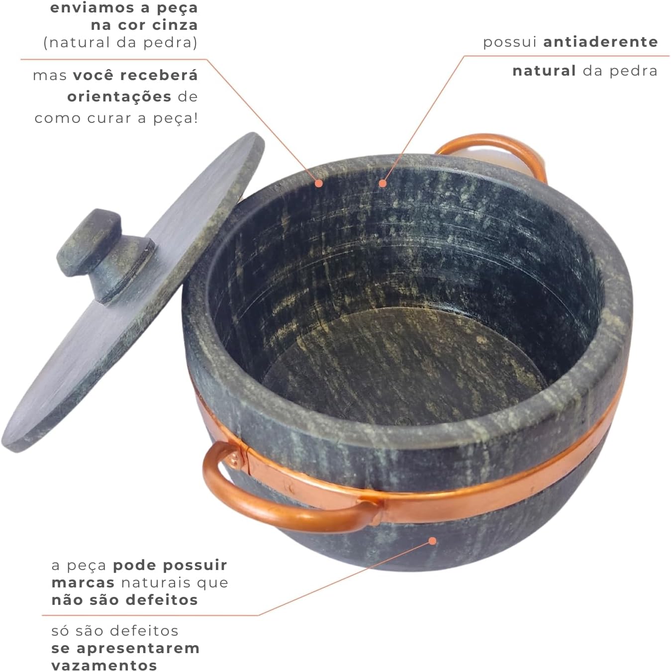 Panela Caçarola Pedra Sabão 2