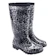 ITALBOTAS Bota Galocha Feminina Onça Cano Longo Impermeável PVC Leve 1