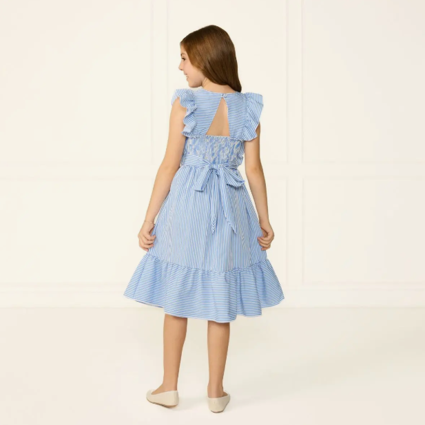 Vestido Listra Invertida Azul 2