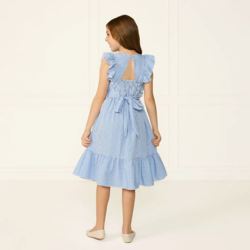 Vestido Listra Invertida Azul 2