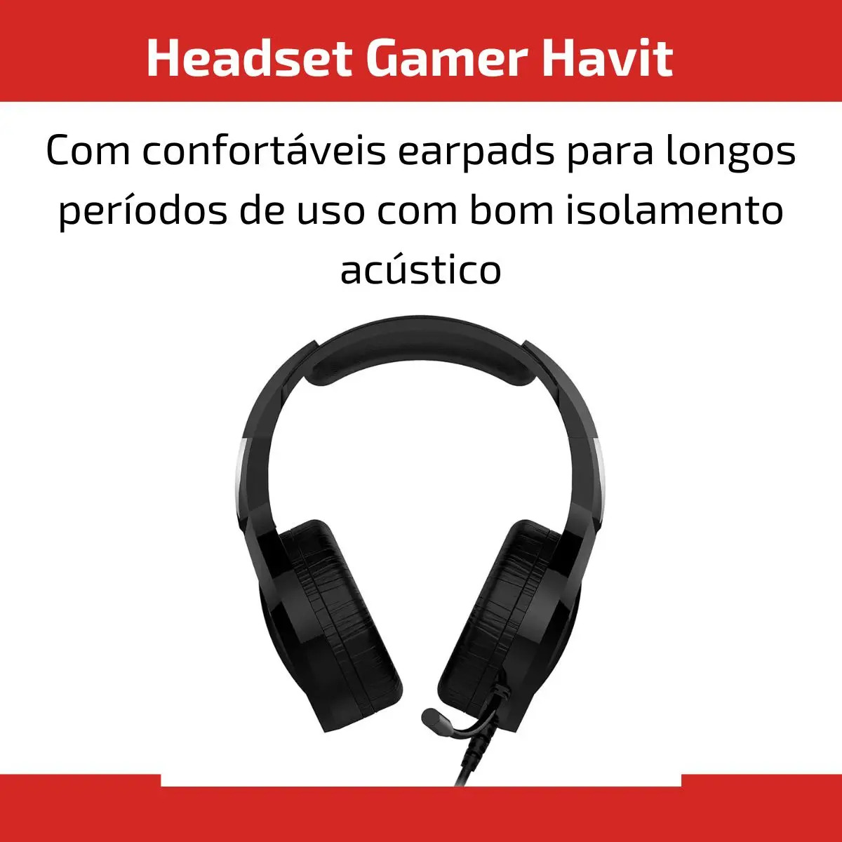 Fones de Ouvido Gamer HAVIT H2232D 2