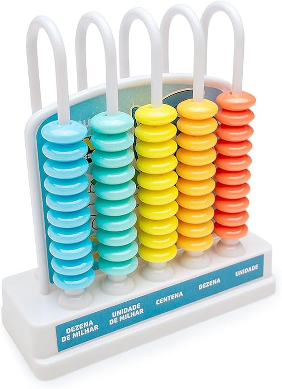Ábaco 5 Colunas Verticais 50 Bolinhas em PVC Sonic Leo&Leo 3