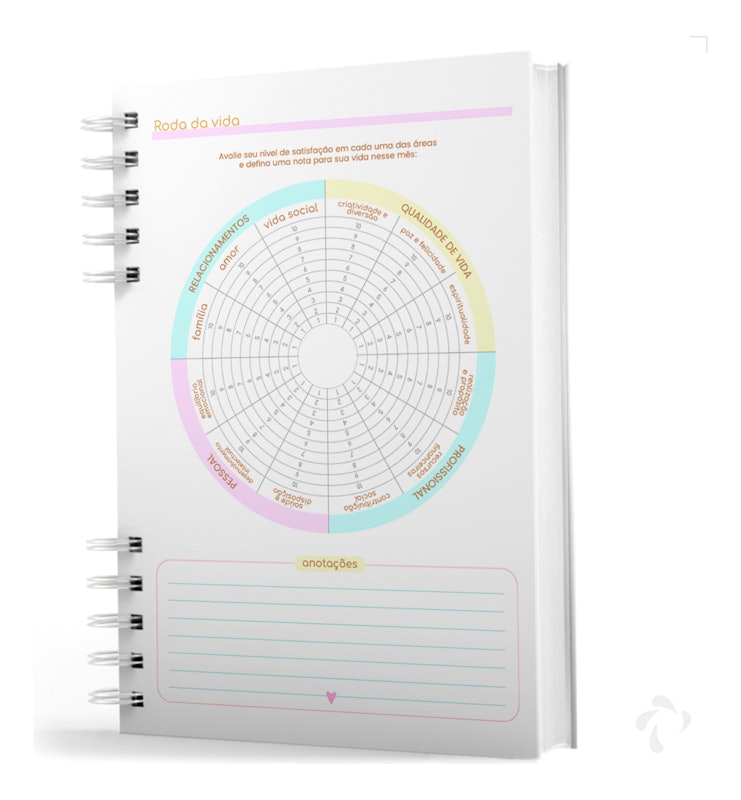 Planner Visão Semanal e Mensal Capa Dura Hi Hello Pink 4