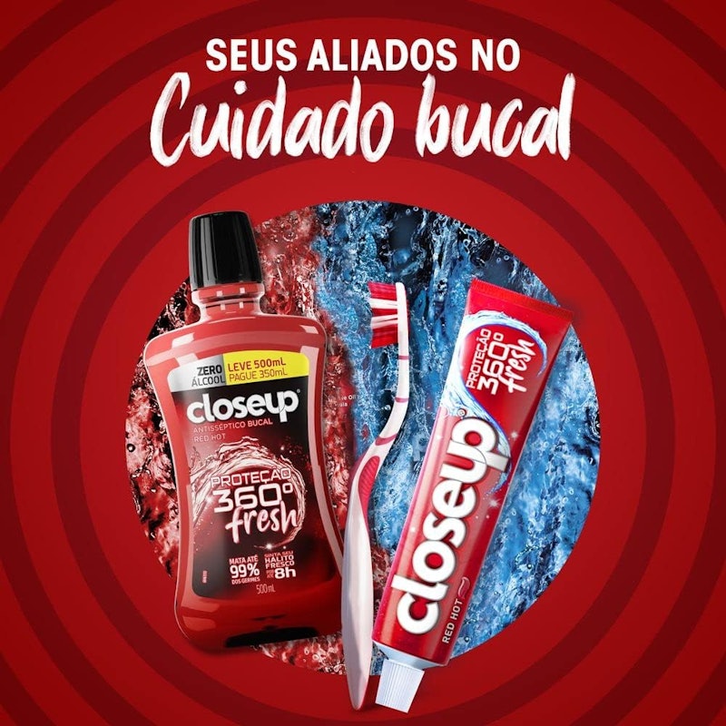 Antisséptico Bucal Close Up Red Hot Sem Álcool 4