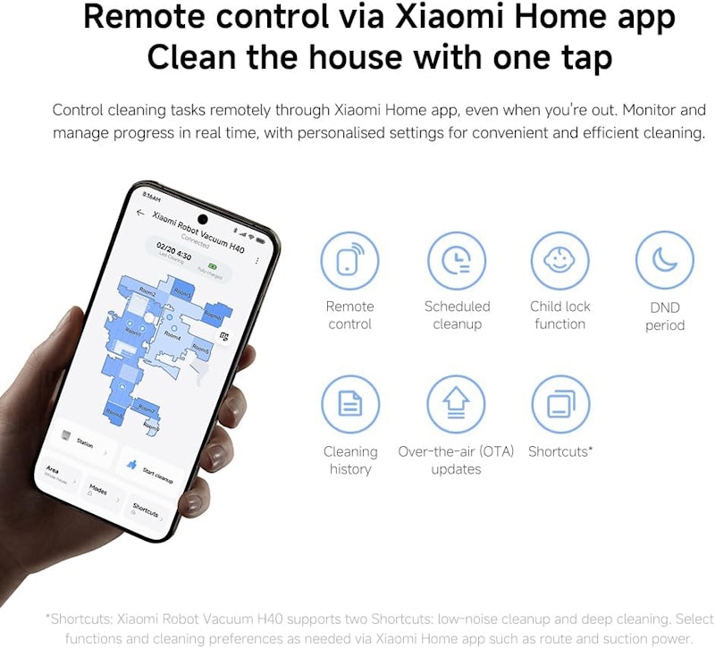 Robô Aspirador Inteligente H40 c/ Base Autolimpeza Xiaomi 4