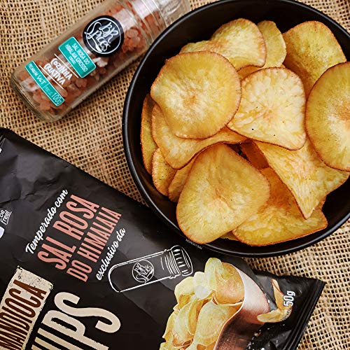 Chips de Mandioca Temperados com Sal Rosa do Himalaia 3