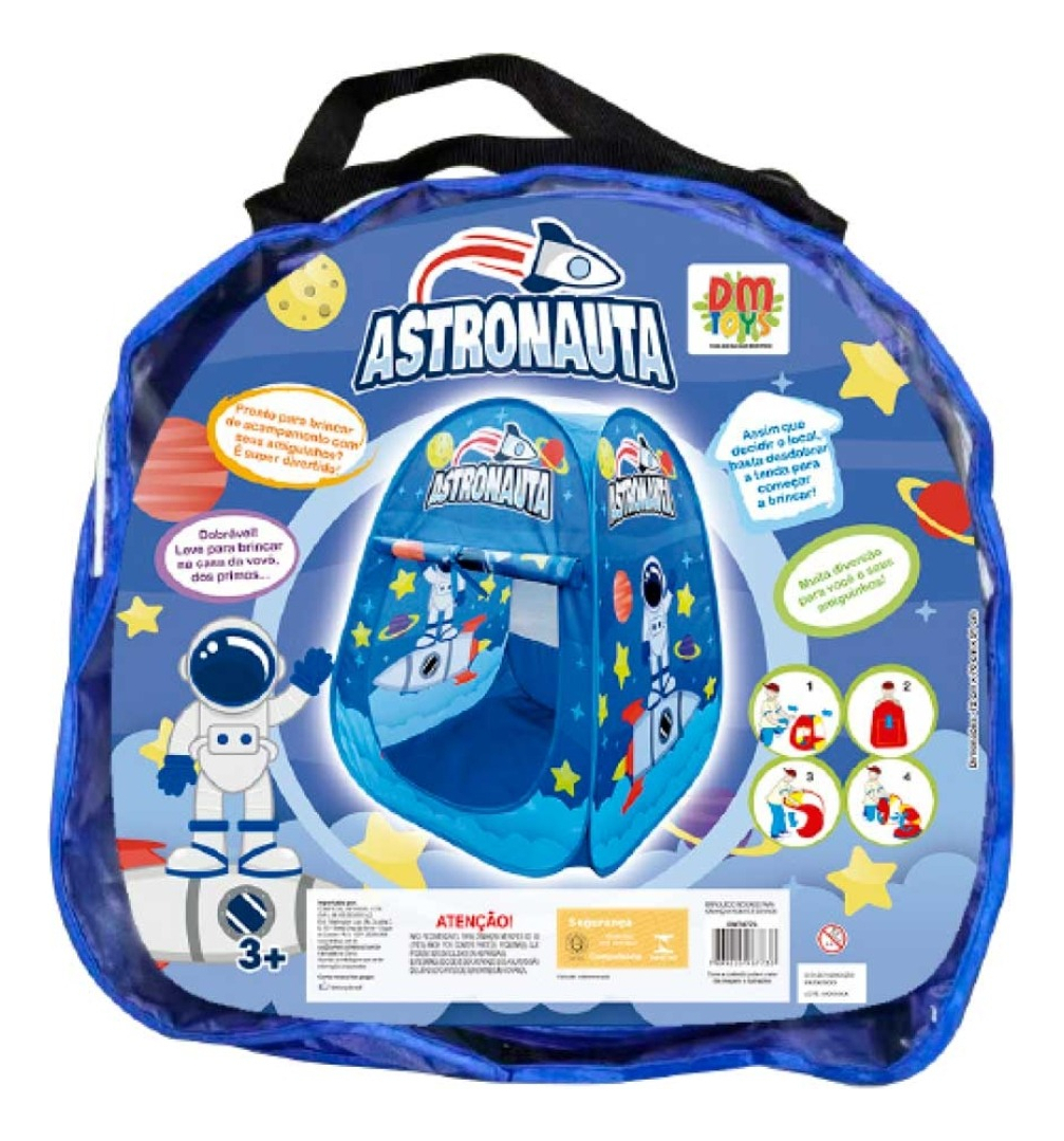 Barraca Infantil Dobrável Astronauta Azul 2
