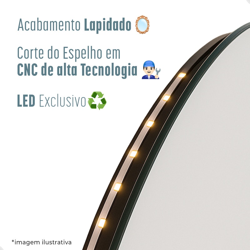 Espelho de Led Mod. Flames 170 x 70 cm 4