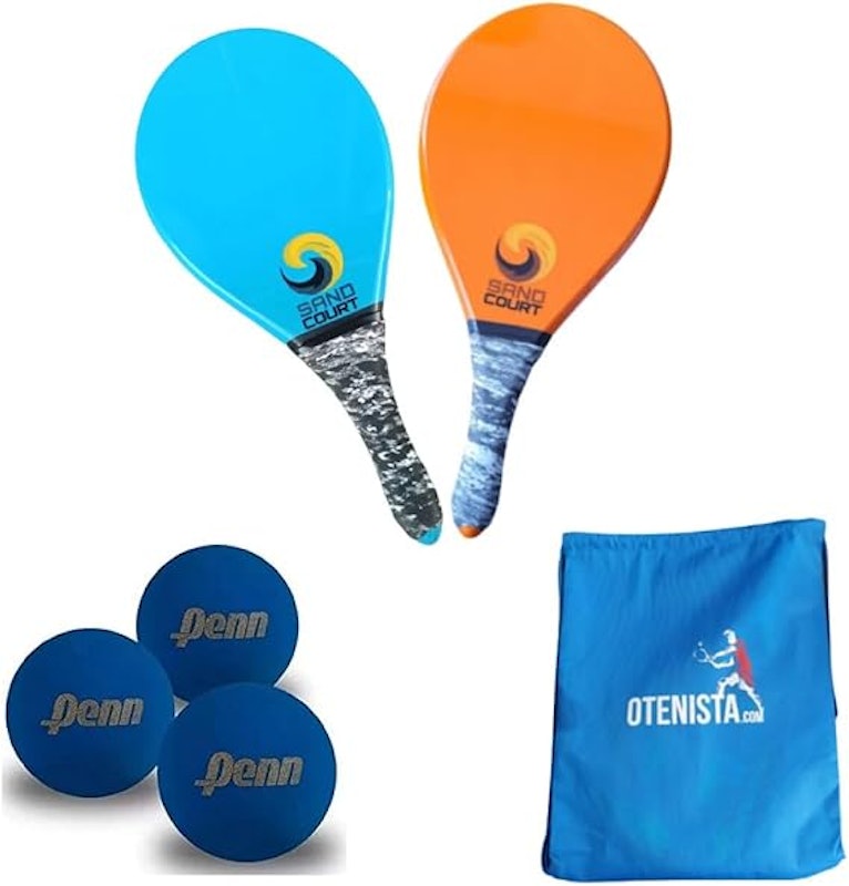 Kit 2 Raquetes de Frescobol Polímero + 3 Bolas 2